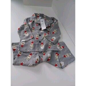 NWT Santa 2 piece Pajama PJ‎ Set 18 - 24 mos Santa Christmas Holidays